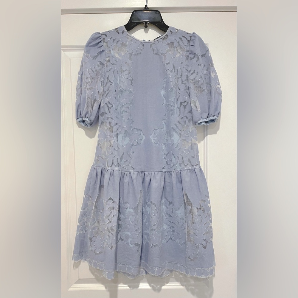 BCBGMaxAzria Light Blue Lace Mini Dress